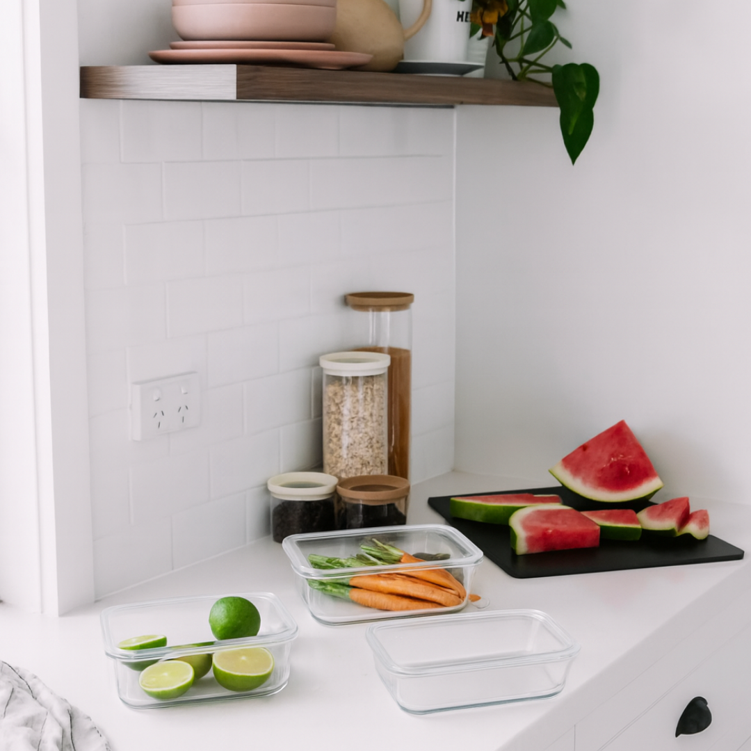 Glass Food Prep Containers | 3pk