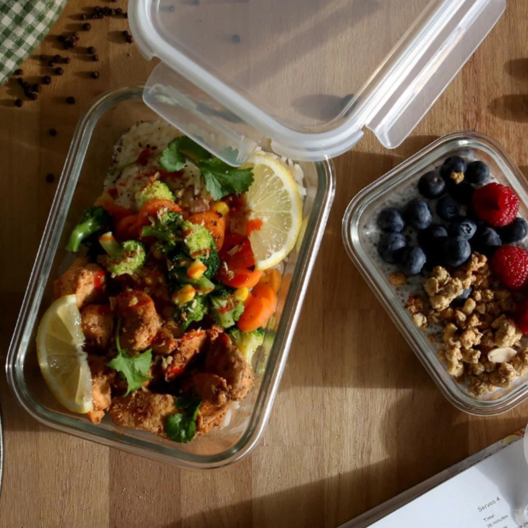 Glass Food Prep Containers | 3pk