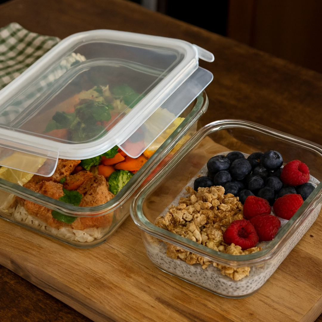 Glass Food Prep Containers | 3pk