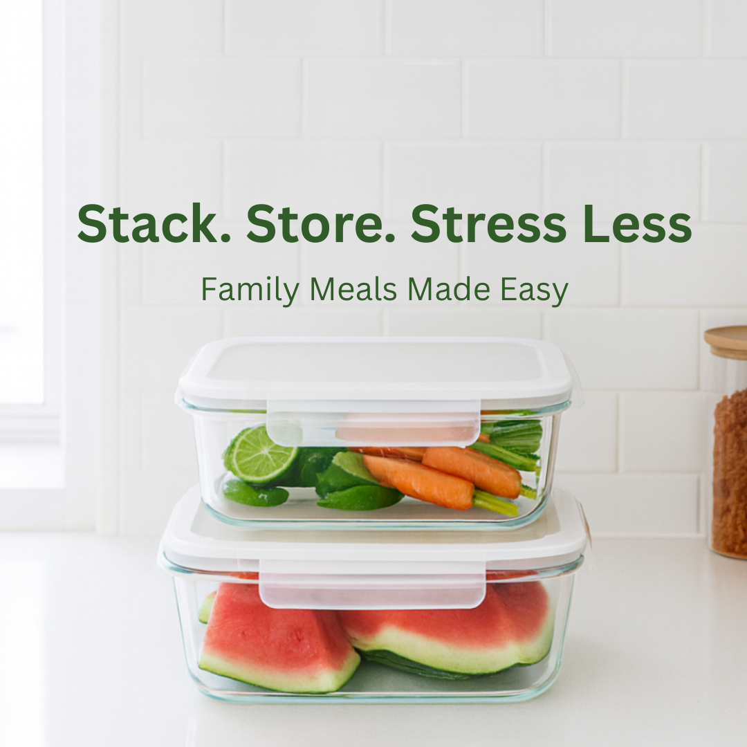 Glass Food Prep Containers | 3pk