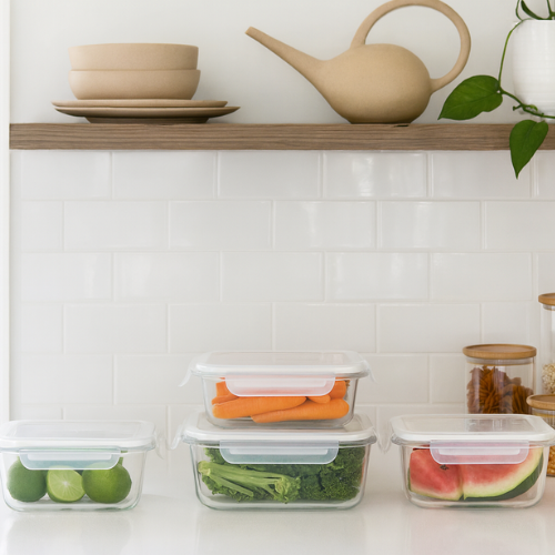 Glass Food Prep Containers | 3pk