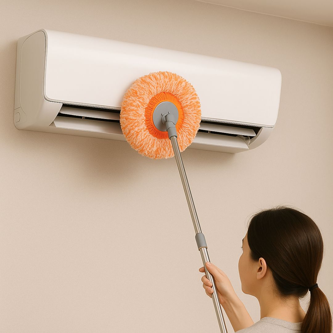 Rotatable Microfiber Mop for Cleaning Wet & Dry Surfaces - Floors, Walls & Ceilings