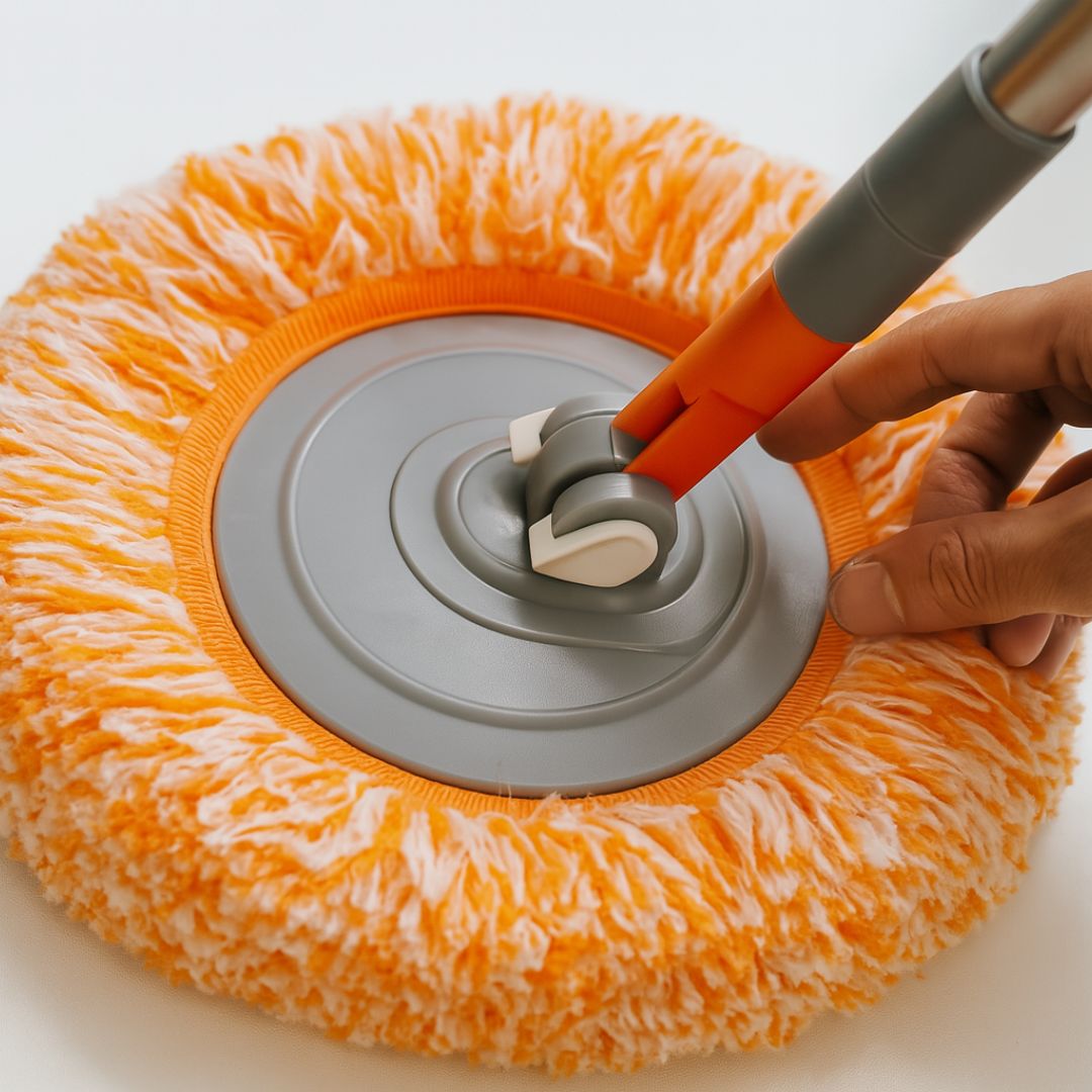 Rotatable Microfiber Mop for Cleaning Wet & Dry Surfaces - Floors, Walls & Ceilings
