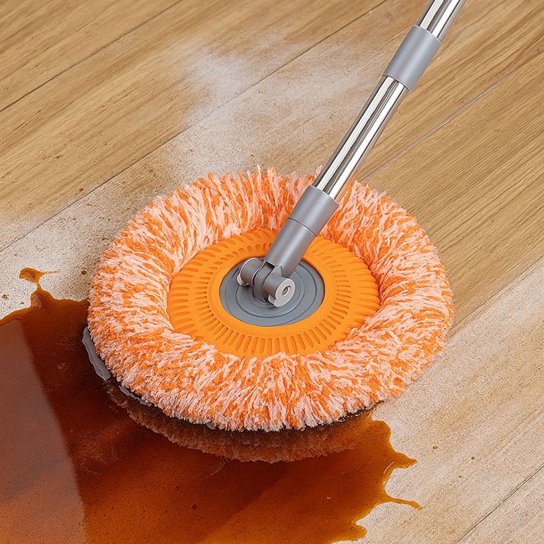 Rotatable Microfiber Mop for Cleaning Wet & Dry Surfaces - Floors, Walls & Ceilings