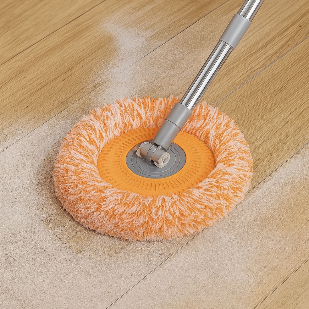 Rotatable Microfiber Mop for Cleaning Wet & Dry Surfaces - Floors, Walls & Ceilings