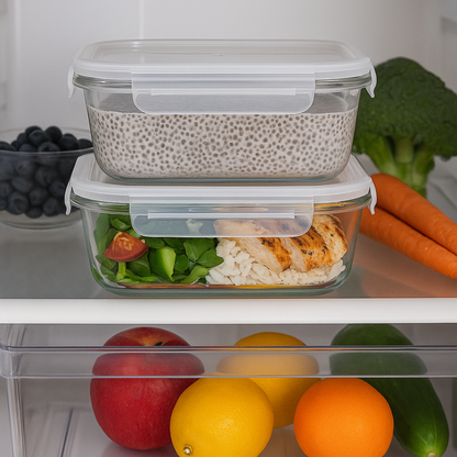 Glass Food Prep Containers | 3pk