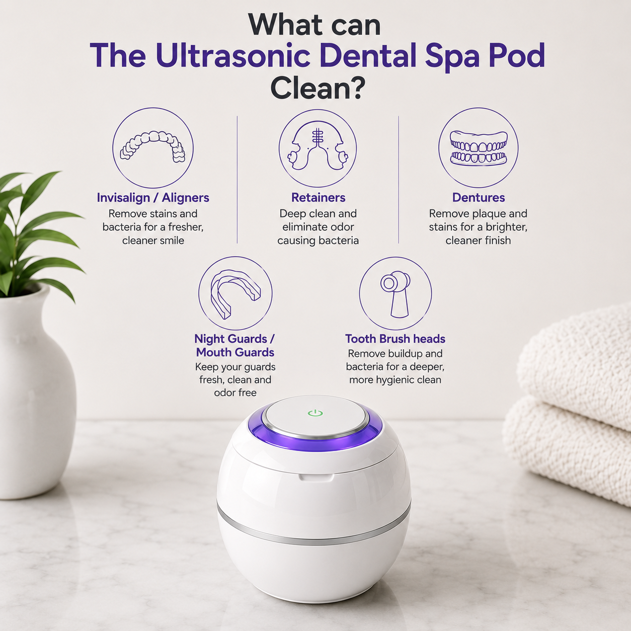 Dental Spa Pod - The #1 Dental Approved Ultrasonic & UVC Cleaner
