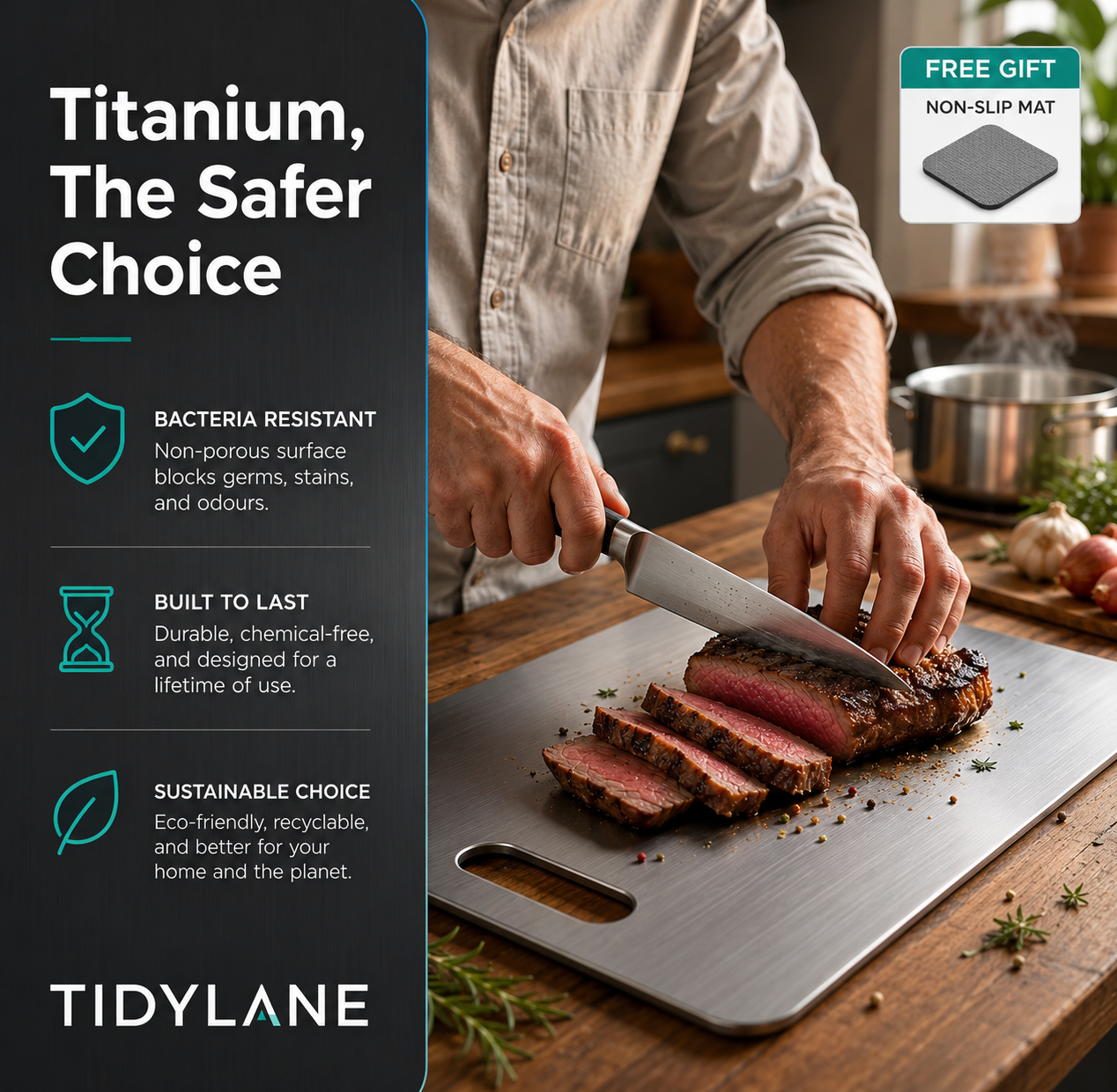 Tidy Lane Australian Titanium Chopping Board