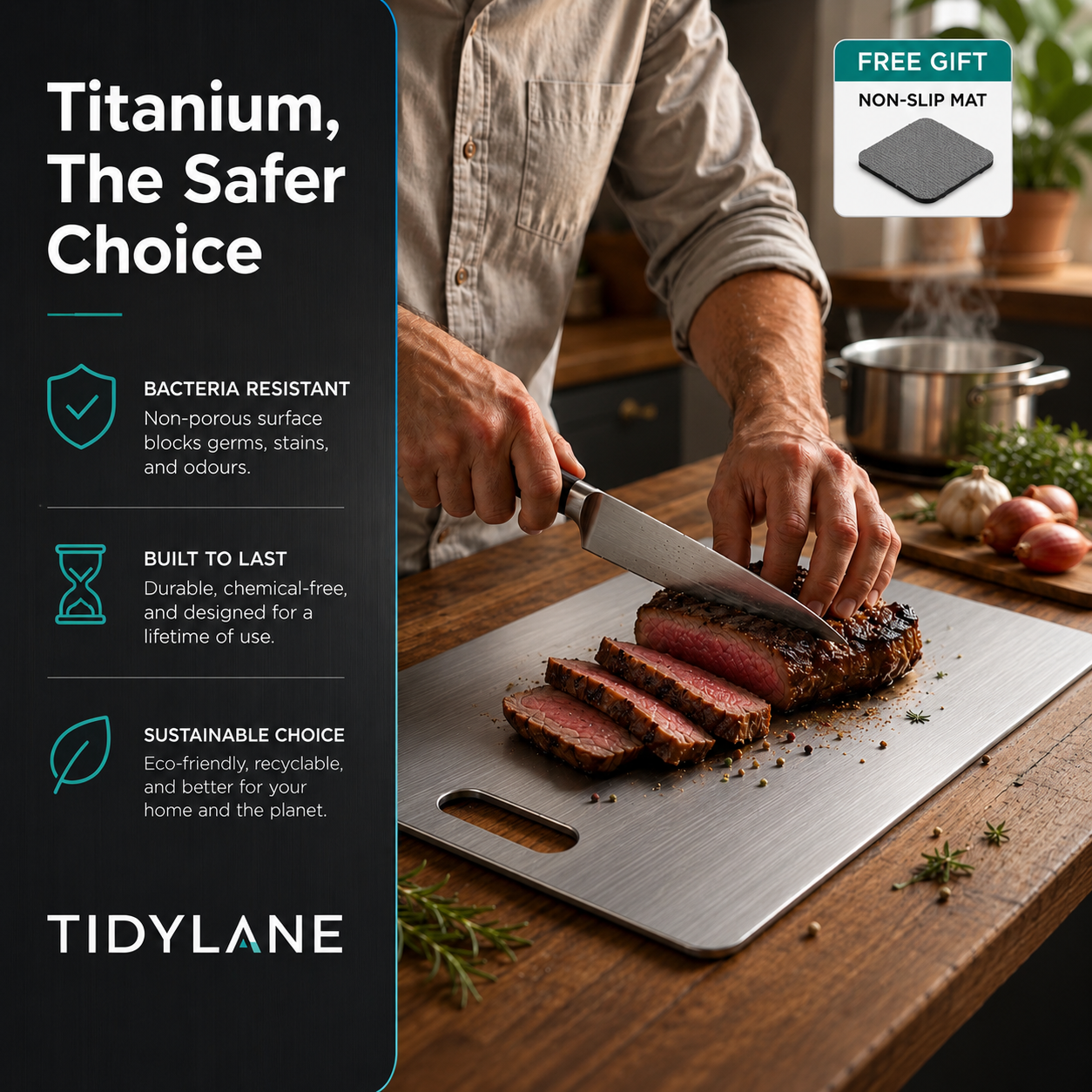 Tidy Lane Australian Titanium Chopping Board